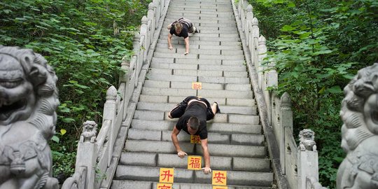 Melihat kerasnya latihan bela diri kung fu di China