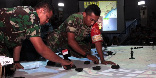 Tingkatkan kemampuan perwira, Marinir gelar Tactical Floor Game