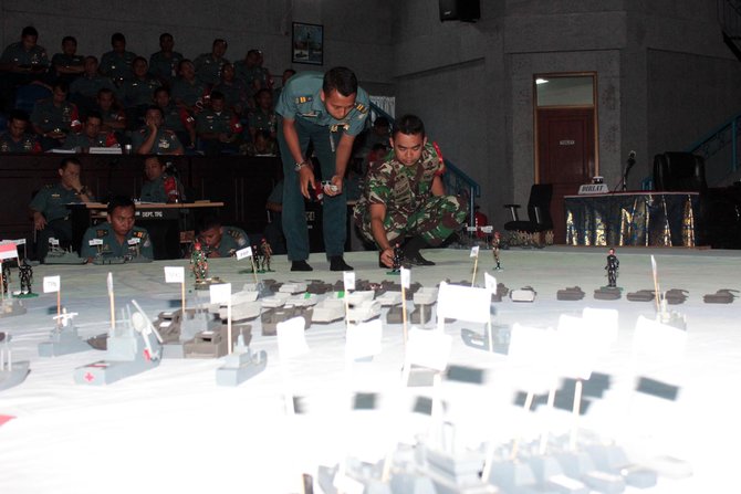 marinir gelar simulasi tactical floor game
