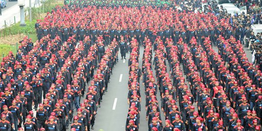 Buruh demo, 1.583 polisi jaga Bundaran HI