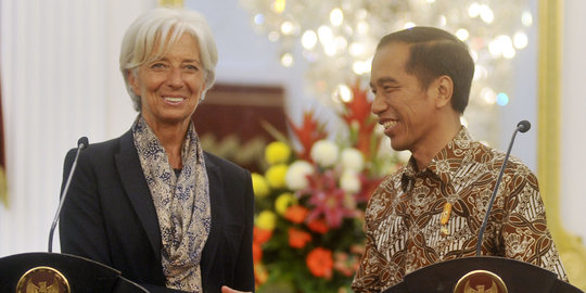 Jokowi terima bos IMF di Istana, diskusi ekonomi global