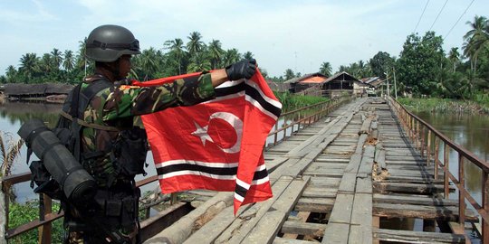 Mantan kombatan GAM ikut latihan bela negara di Kodim Aceh Timur