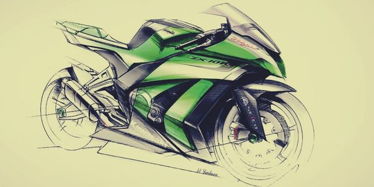 Intip desain full bodi Kawasaki Ninja ZX-10R, calon raja Superbike