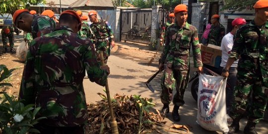 Rayakan hari jadi, pasukan elite TNI AU bersih-bersih 