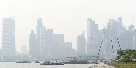 Kabut asap kebakaran hutan Sumatera sampai ke Singapura