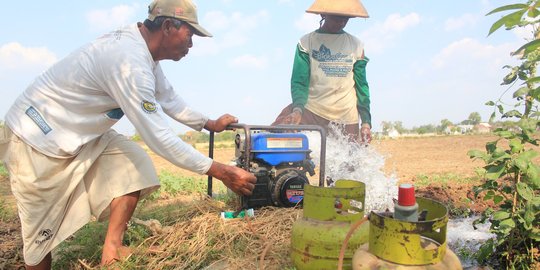 BBM mahal, petani Boyolali sedot air dengan gas elpiji