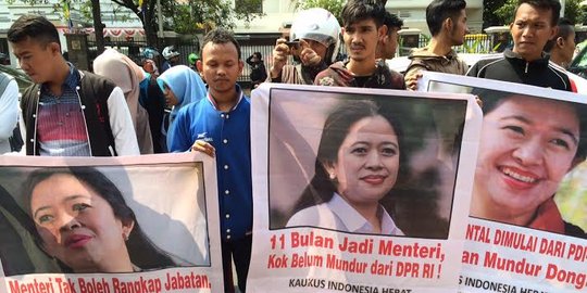 Pertanyakan status Menko Puan, KIH demo di DPP PDIP