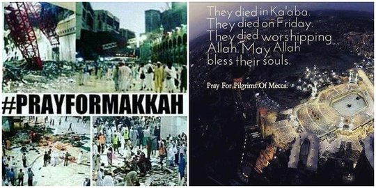 Crane jatuh di Masjidil Haram, dunia berduka lewat #PrayforMakkah