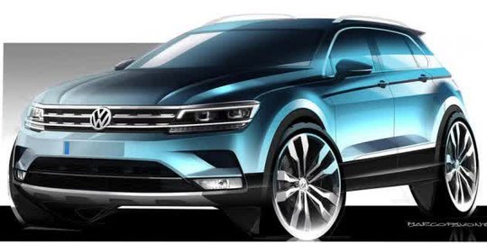 Beginilah sketsa dari VW Tiguan terbaru, menarik?