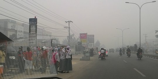 Warga minta diungsikan karena kabut asap, Gubernur Riau menyerah