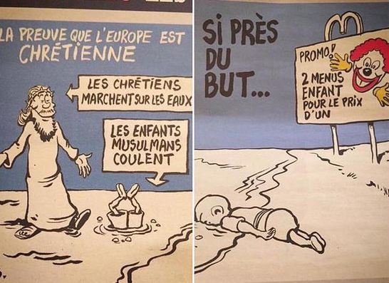 charlie hebdo ejek aylan kurdi