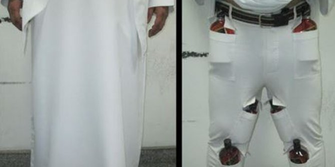 Pria Saudi bikin heboh selundupkan 12 botol miras di balik gamis
