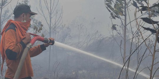 Kabut asap di Palembang, pesawat angkut 400 Brimob delay 7 jam