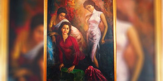 Siapa tiga wanita cantik dalam lukisan  maestro Basoeki 