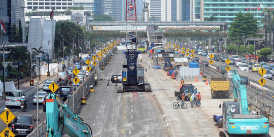 Demi proyek MRT, pohon ditebang dan Jakarta makin macet