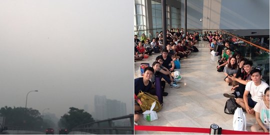 Tak peduli kabut asap, warga Singapura antusias antre iPhone 6s
