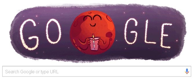 google doodle planet mars