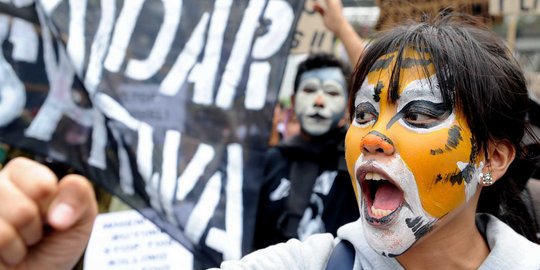 Anak TK di Aceh ikut demo kecam aksi perburuan satwa liar