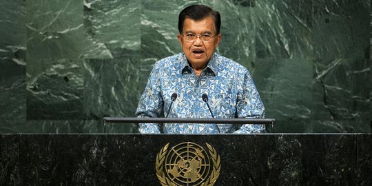 Gaya Wapres JK berbatik biru di Sidang Majelis PBB