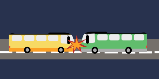 Dua bus bertabrakan di Riau, 1 penumpang tewas & 3 luka ringan
