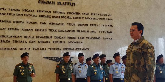 Pesan Ahok di HUT TNI ke-70: TNI jangan sakiti rakyat!