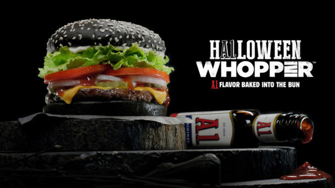 the halloween whopper burger