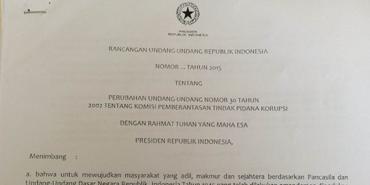 Menteri Yuddy serang balik, sebut revisi UU KPK ide DPR