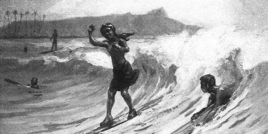 Ternyata selancar sudah dilakukan sejak 3000 tahun yang lalu