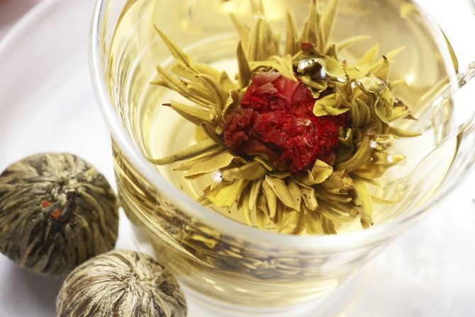 ilustrasi flowering tea