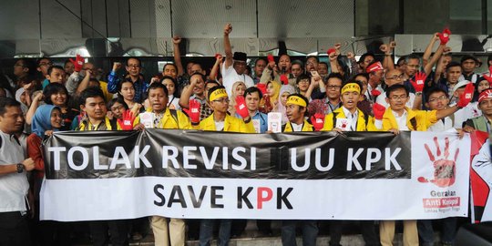 Tolak revisi UU KPK, mahasiswa di Malang gelar aksi