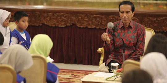 Jokowi diwawancarai reporter cilik SD se-Jabotabek