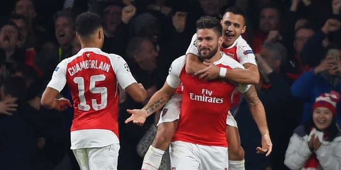 Semringah Arsenal bungkam Bayern Munich 2-0