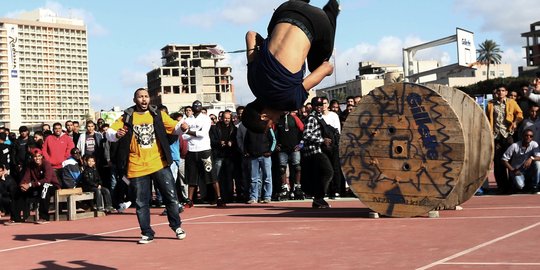 Lokasi ini jadi tempat berkumpulnya penggila parkour di Bandung