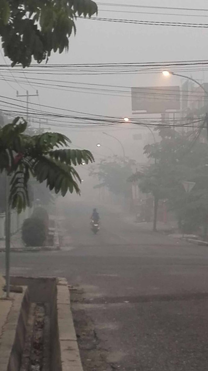 kabut asap di pekanbaru