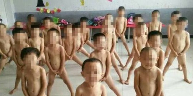 Berdalih pendidikan seks, 20 murid TK di China dipaksa bugil