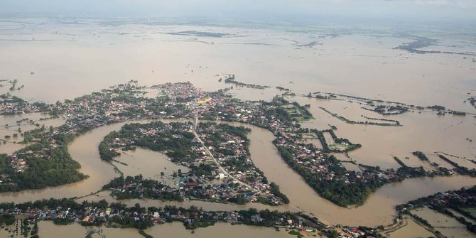 Pandangan udara banjir di Filipina yang sudah tewaskan 54 orang