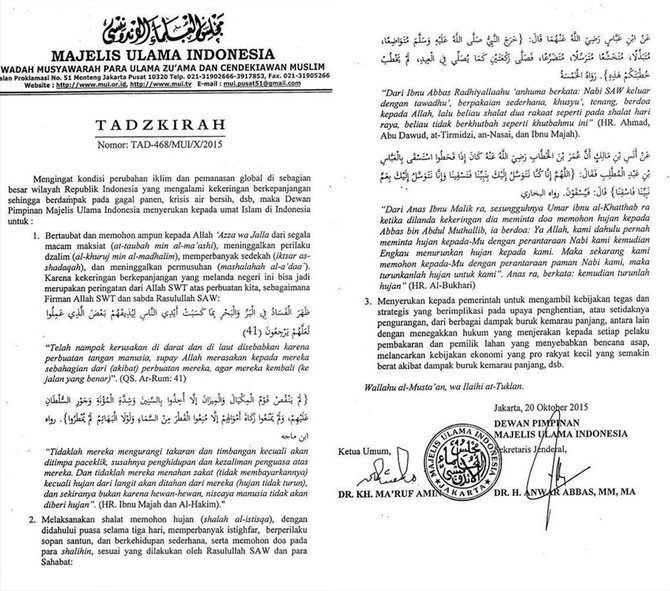 mui imbau salat istisqa