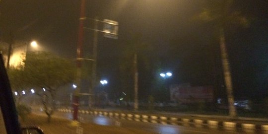 Tengah malam, Palangkaraya diguyur hujan deras