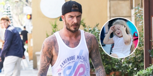  Tato  baru David Beckham ini ternyata karya si kecil  Harper 