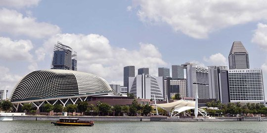 Pemandangan Singapura terbebas kabut asap setelah diguyur hujan