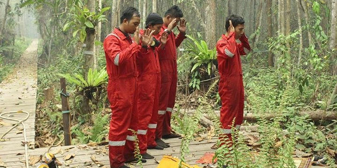 Cerita perjuangan Jumpun Pambelon, relawan pemadam kebakaran hutan