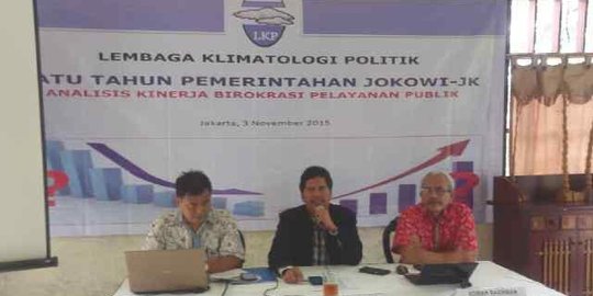 Survei LKP soal birokrasi Jokowi: 44,3% baik, 42,8% sama dengan SBY