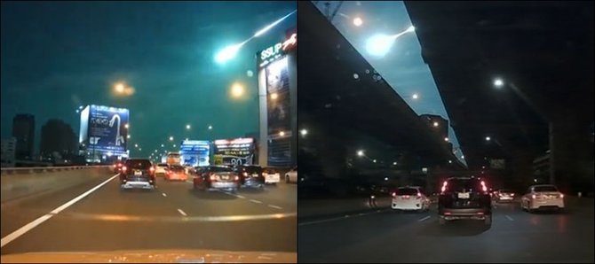 meteor jatuh di thailand