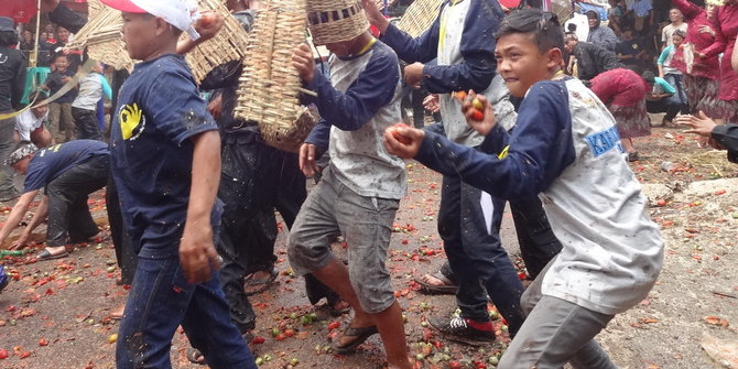 Di Bandung 1,5 ton tomat busuk dipakai perang
