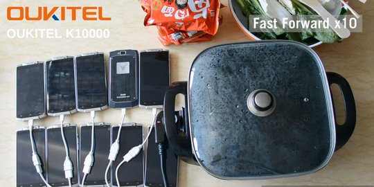 Smartphone dengan baterai 10.000 mAh ini bisa untuk memasak mie