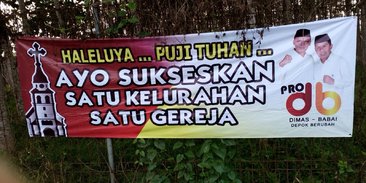 Warga Depok geger spanduk 'Satu Kelurahan, Satu Gereja' Dimas-Babai