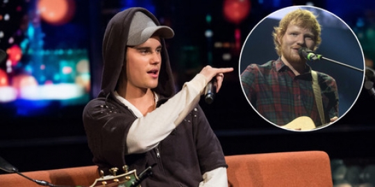 Kenalkan 2 karya baru, Bieber pamer lagu bikinan Ed Sheeran