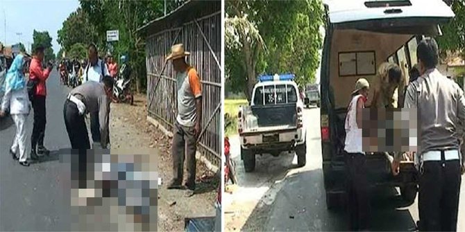 Jatuh dari motor dan terlindas truk di Subang, pengantin baru tewas