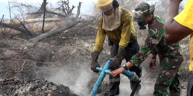 Belajar dari Afsel, BNPB pakai paku bumi padamkan kebakaran gambut