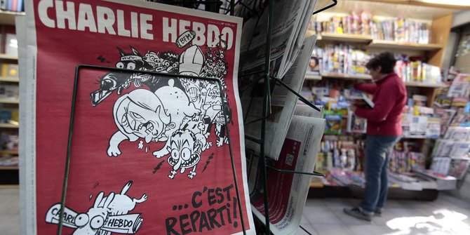 Pria di London meneror toko berani jual Tabloid Charlie Hebdo